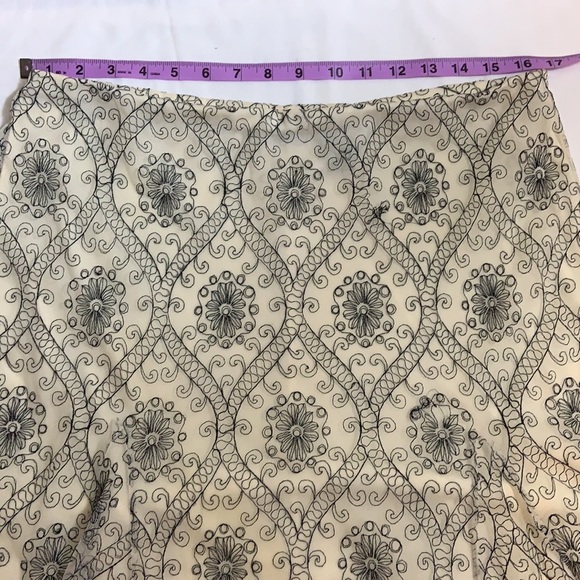 RQT Sheer Lace Print Skirt White and Black Size M - Picture 5 of 8